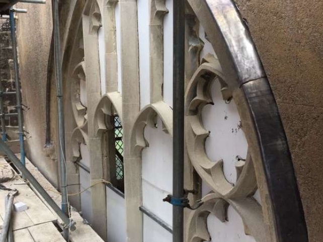 Lead capped clerestory window