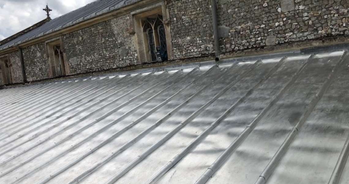 A New Terne Coated Stainless Steel Roof for St John's, Pewsey