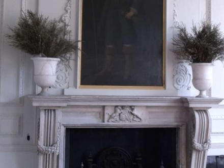 White room fireplace repairs and replacement carvings