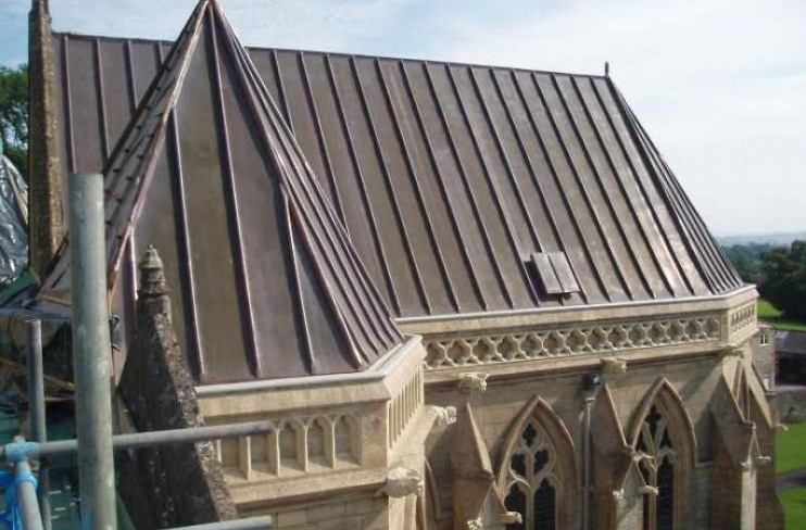 Downside Abbey roof, Somerset